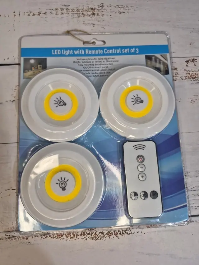 Set de Luces LED x3 con Control Remoto